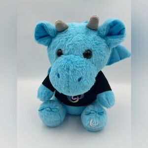 Nadel Bandwidth Blue Dragon Plush Doll 9” NWOT